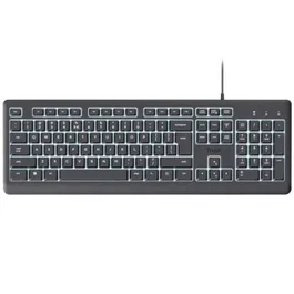 TECLADO PRIMO CON ILUMINACION NEGRO TRUST